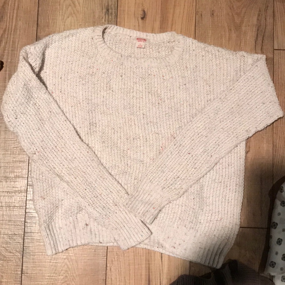 Mossimo cream w colored speckles sweater